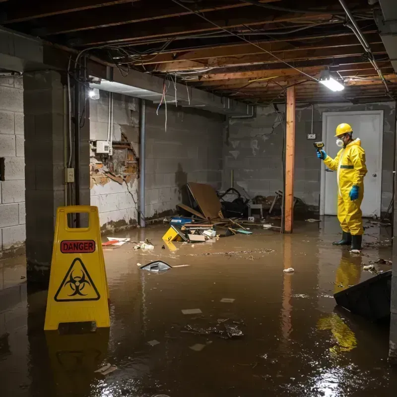 Flooded Basement Electrical Hazard in Worcester County, MD Property